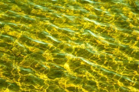 Yellow water surface Stock Photos