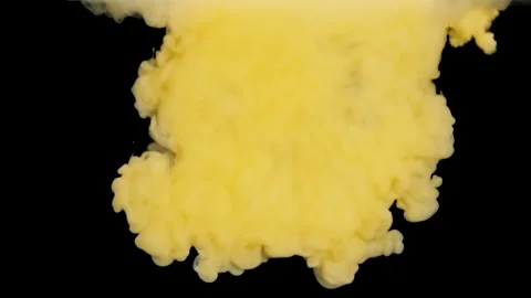 Yellow watercolor creates pattern Stockbeeldmateriaal 168419907