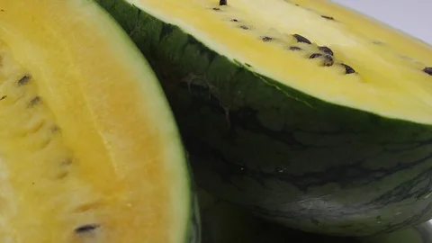 Yellow watermelon Stock Footage 124692579