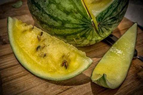A Yellow Watermelon Stock Photos