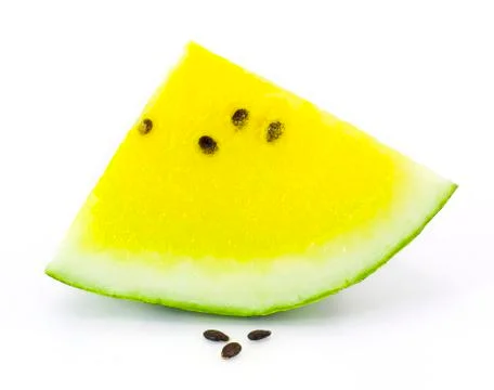 Yellow watermelon on white background Stock Photos