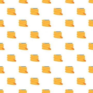 Yellow waterslide element seamless repeating pattern background Stock Illustration