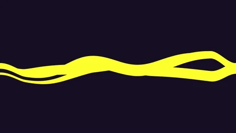 Yellow Wave on Black Background. Stock Footage 332106503