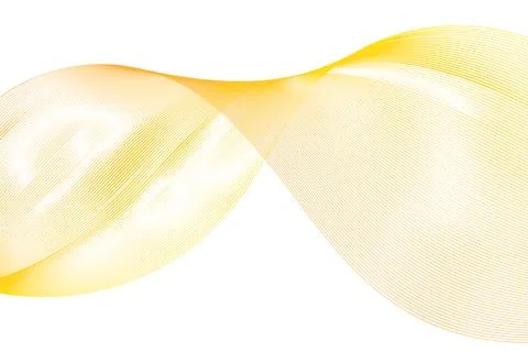 Yellow Wave Flow  Abstract Gradient Curve with Soft Motion and White Backgrou 스톡 일러스트