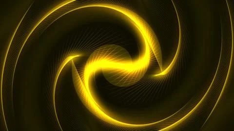 Yellow wave of particles. Background big data visualization futuristic tech.. 스톡 일러스트