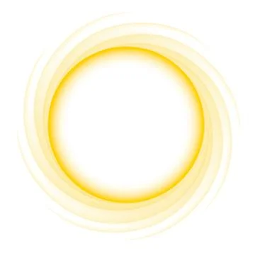 Yellow wave round Illustrazione stock