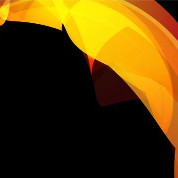 Yellow wave style background Stock Illustration