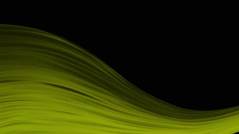 YELLOW wave surface animation on black background. 4K 60Fps background Stock Footage 219193342
