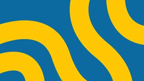 Yellow Waves on Blue Background Stock Illustration