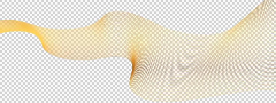 Yellow wavy abstract pattern with thin lines  gradient design element  smoo.. Stock Illustration