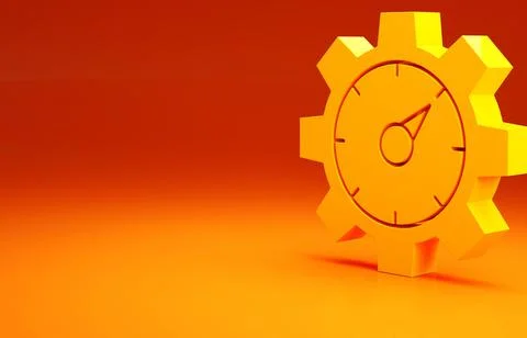 Yellow Web analytics information and development website statistic icon isola Illustrazione stock