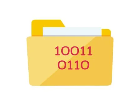 Yellow Web Folder Sign with IT Data. Interface イラスト素材