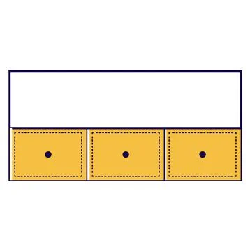 Yellow website banner with stitched border design. Simple header with dotted Stock Illustration