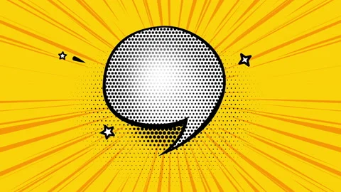Yellow White Comic Book Cloud. Retro style background.  Stock Footage 179950237