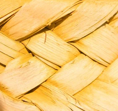 Yellow wicker background Stock Photos