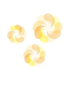 Yellow windmill pattern Stock Illustration