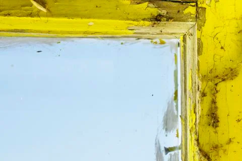 Yellow window frame Stock Photos