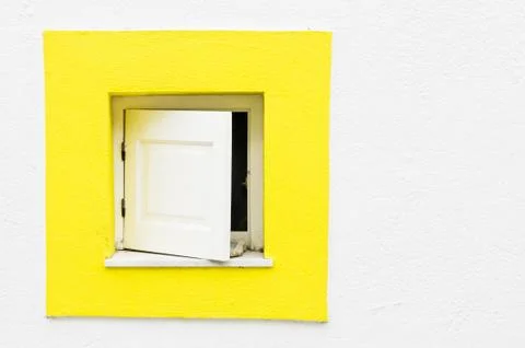 Yellow window Stock Photos