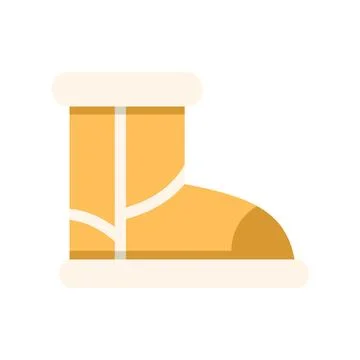 Yellow winter boot keeping your feet warm and cozy Stock Illustration