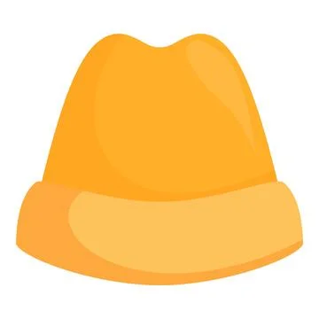 Yellow winter hat keeping your head warm Stock Illustration