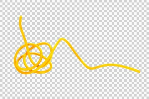 Yellow wire cable of usb and adapter isolated on white background.Electronic Stock Photos