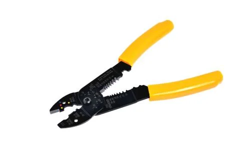 Yellow wire stripper, close-up isolate Stock Photos