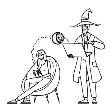 Yellow wizard of oz testing website vector Stock Illustration