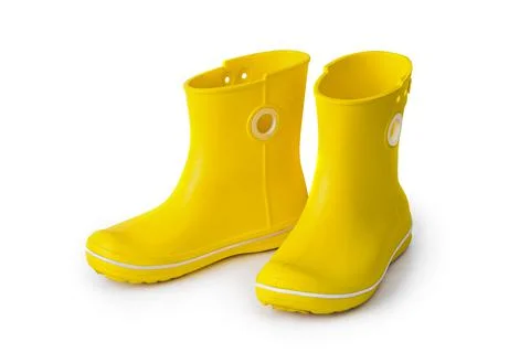 Yellow women boots Stock Photos
