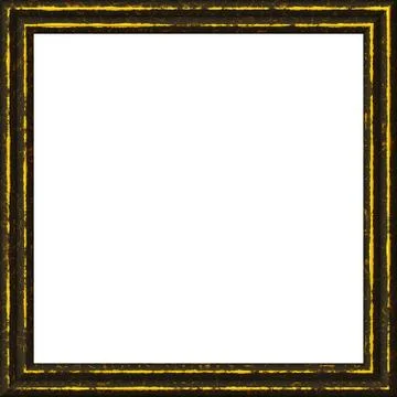Yellow wooden frame Ilustração Stock