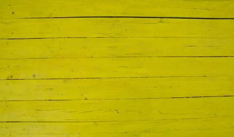 Yellow wooden plank table top Stock Photos