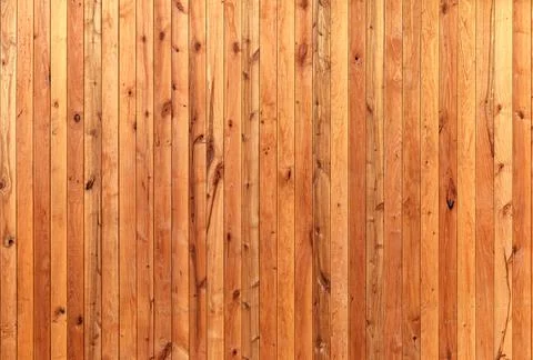 Yellow wooden plank wall, background or texture. Stock Photos