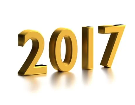 Yellow word 2017 Stock Illustration
