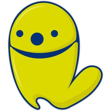 Yellow worm Stock Illustration