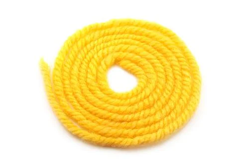 Yellow yarn Foto stock