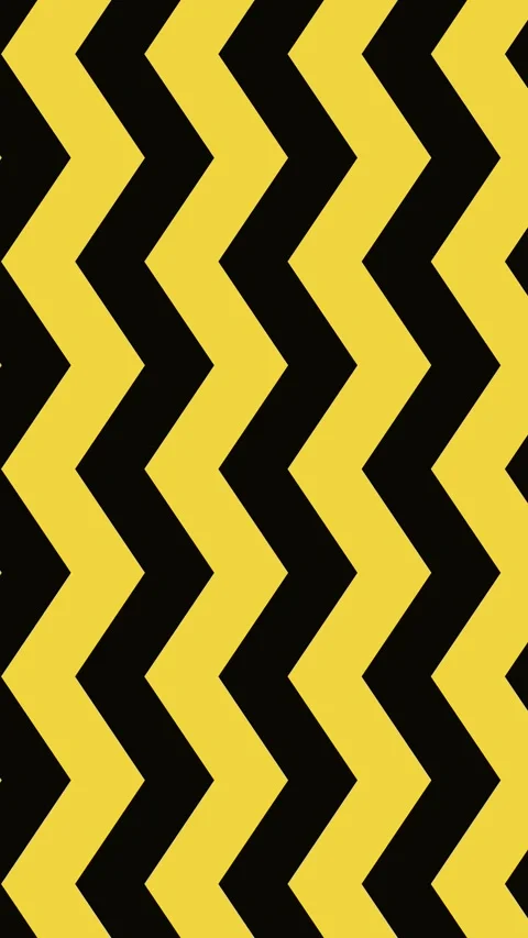 Yellow Zig Zag Simple Line Geometric Flat Moving Top Bottom Loop Vertical Stock-Footage 310352162