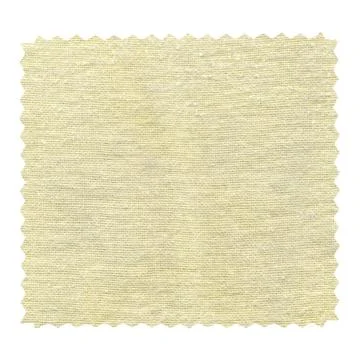 Yellow Zigzag fabric sample A yellow fabric swatch with zig zag border cut... 스톡 사진