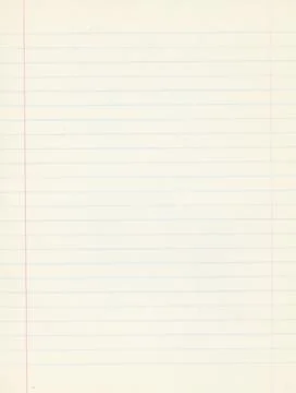 Yellowed lined paper Stock Photos