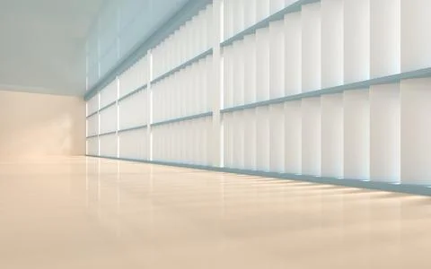 The yellowish empty room, 3d rendering. Ilustración de archivo