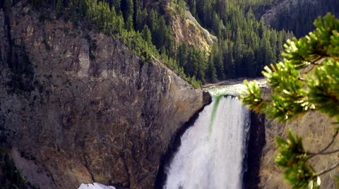 Yellowstone Canyon Waterfall Video stock 66370363