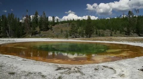 Yellowstone Chromatic Spring Stock Footage 22797430