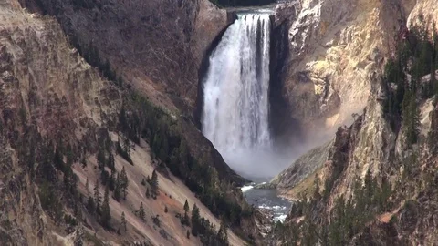 Yellowstone Falls Stock Footage 69862392