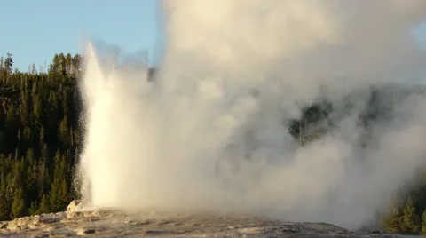 Yellowstone Geyser warming up Stock Footage 18106397