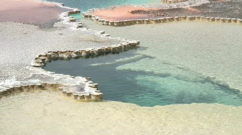 Yellowstone hotspring Stock Footage 305199