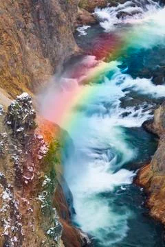 Yellowstone Lower Falls Stock Photos