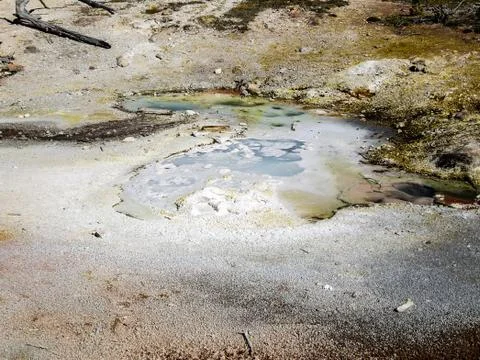 Yellowstone mud pots Foto stock