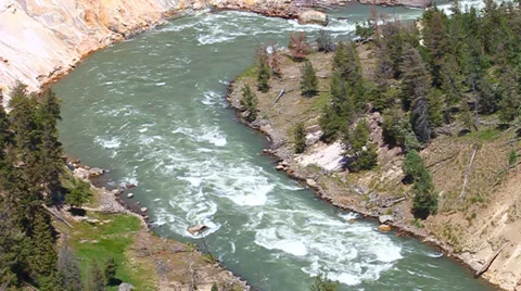 Yellowstone National Park Rapids Stock-Footage 34284253