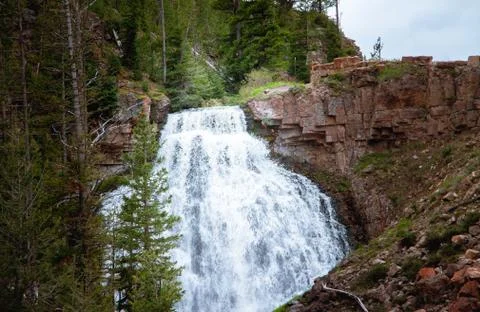Yellowstone National Park Waterfall Stock Photos
