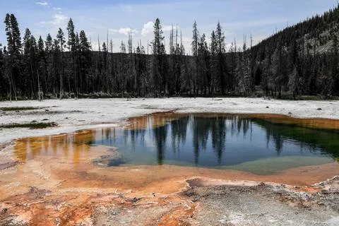Yellowstone pool Stock Photos