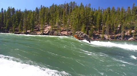 Yellowstone River Rapids Stock Footage 33445315