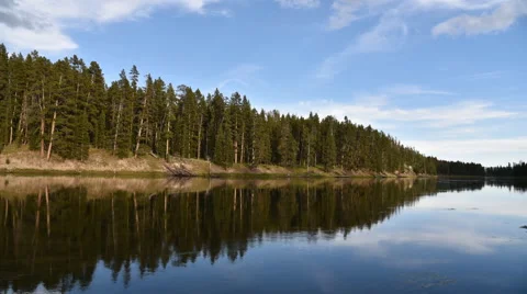 Yellowstone River Upsteam Time Lapse Stock Footage 53805628